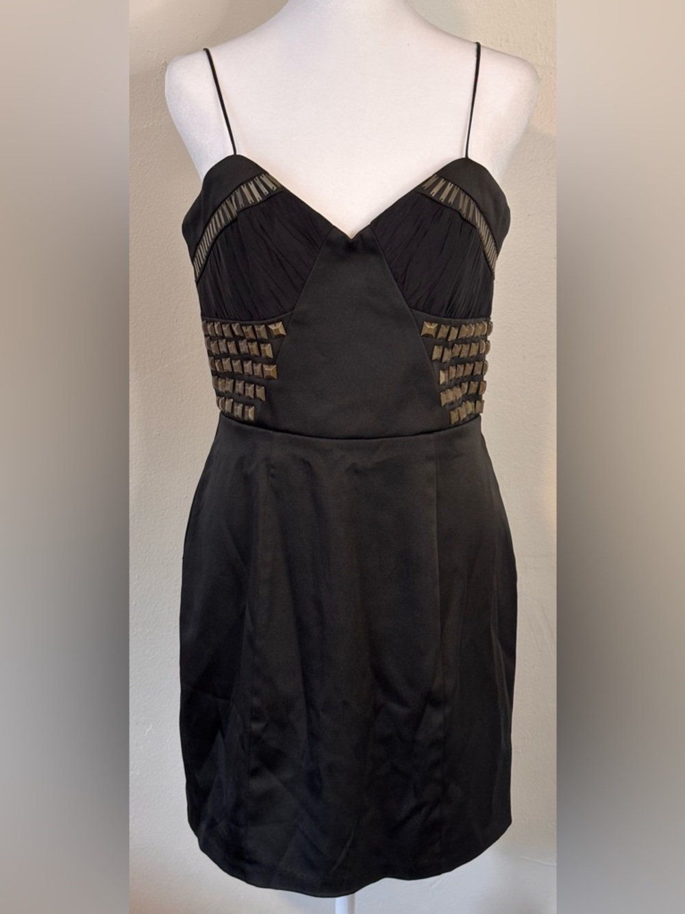 Wish Australia Women’s Medium Black Spaghetti Strap Mini Dress Embellishments